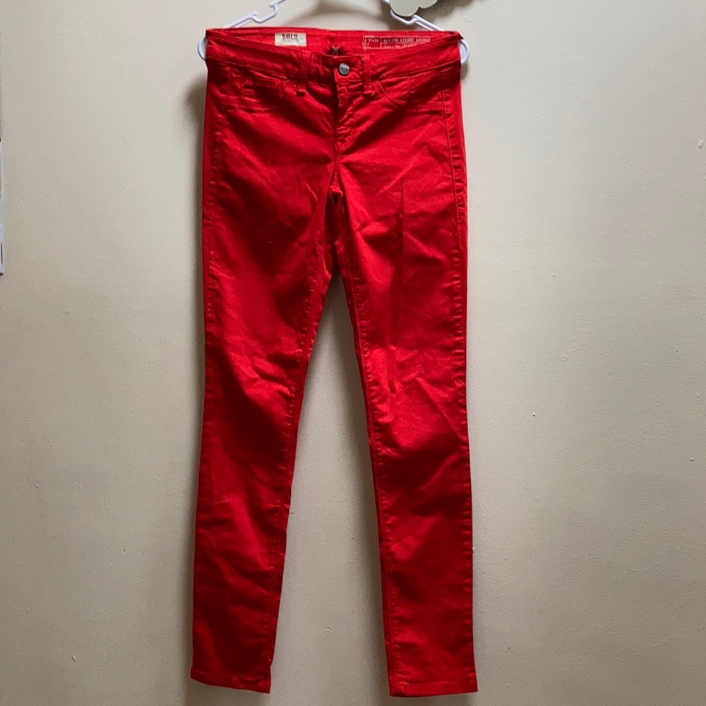 Red skinny pants by Sold Design Lab